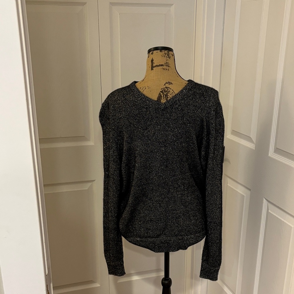 Nordstrom Black and Gray heather Sweater